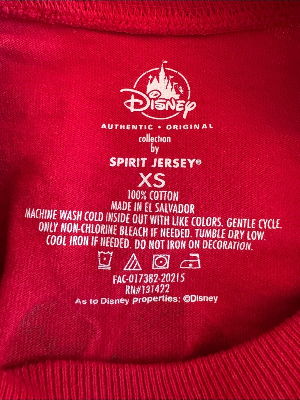 Disney Red Holiday Crewneck Top Disneyland 2018 - Picture 2 of 6